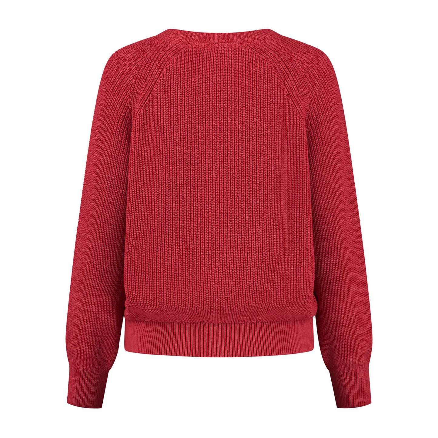 Knitted jumper  Recycled Cotton & Tencel Raspberry Red