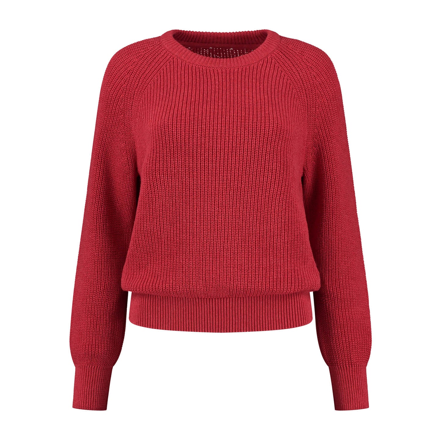 Knitted jumper  Recycled Cotton & Tencel Raspberry Red