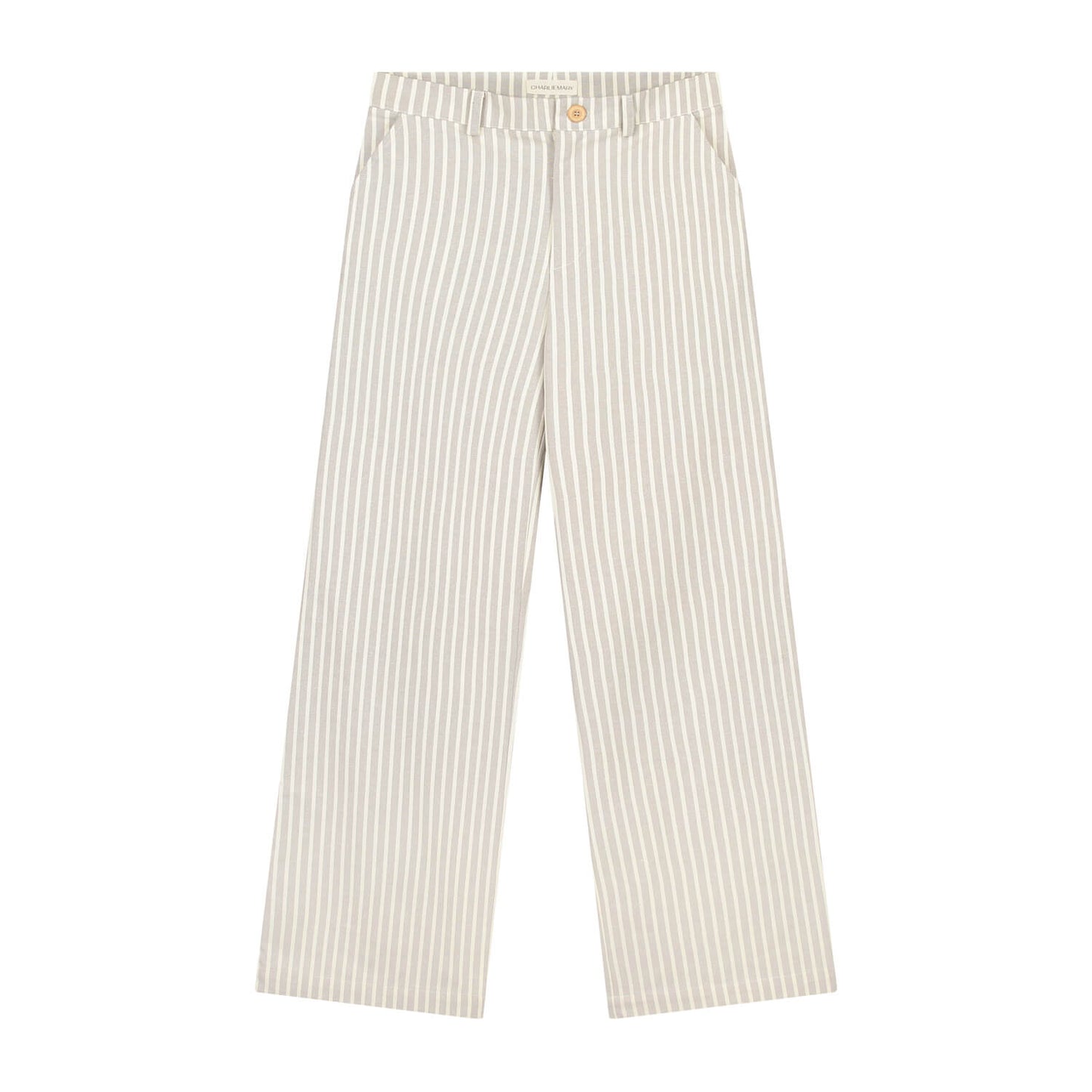 Wide legged Trousers Cotton Stripe