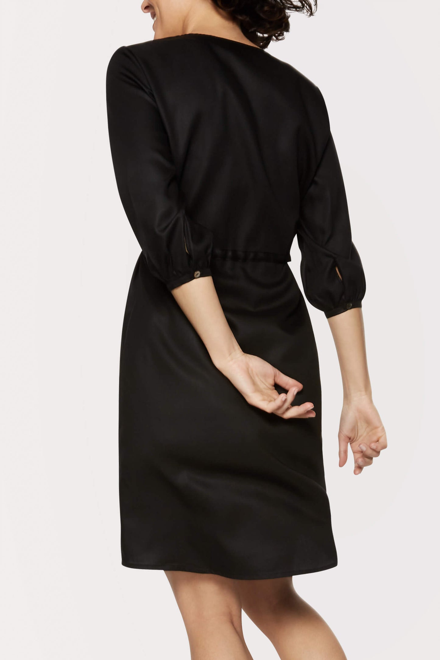 Zwarte Tencel-jurk