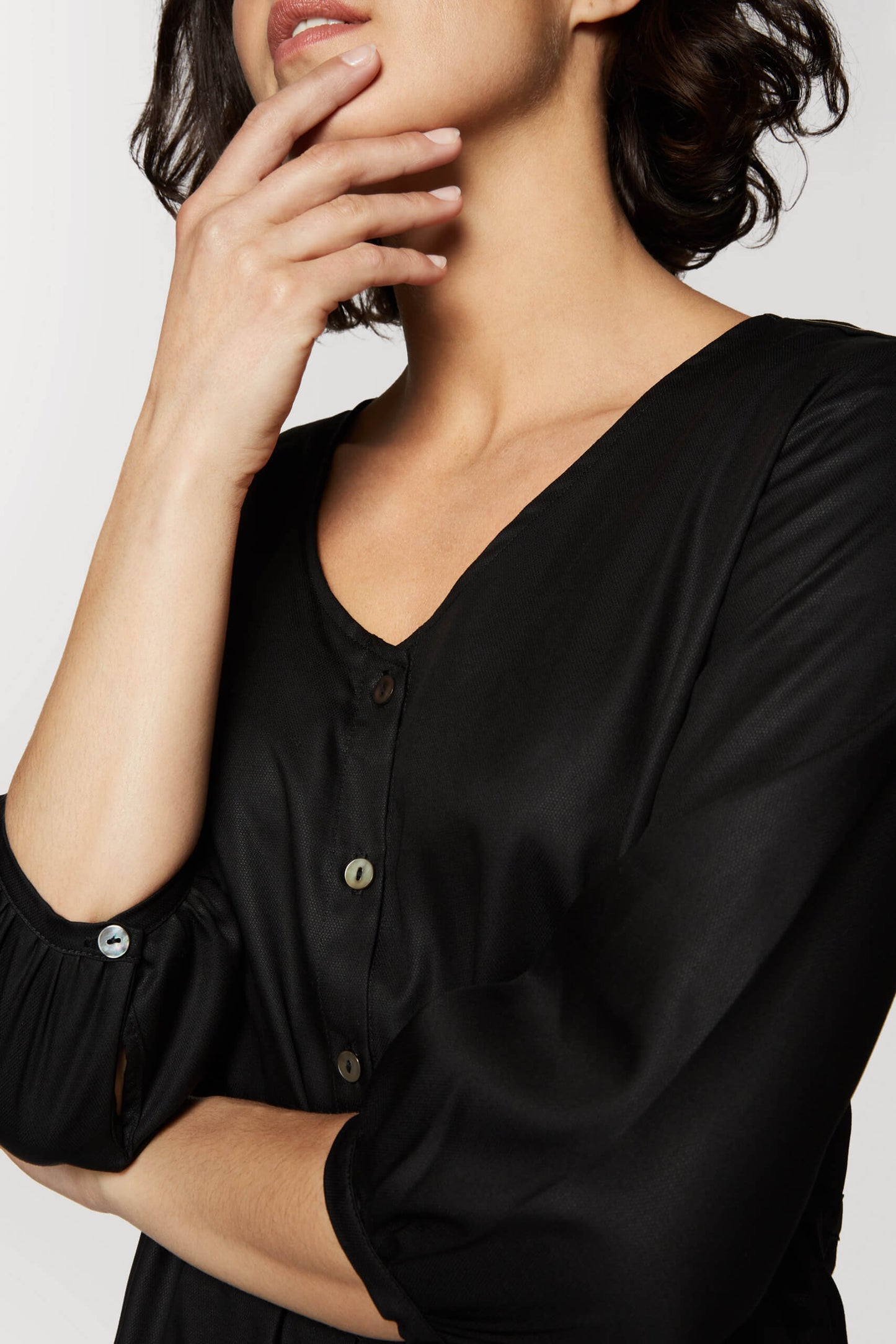 Zwarte Tencel-jurk