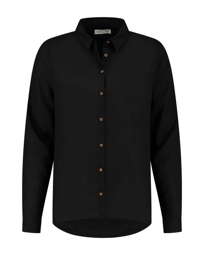 Michelle Shirt Black Tencel