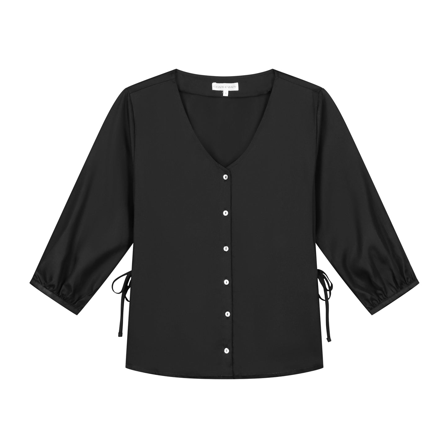 Zwarte Tencel-top